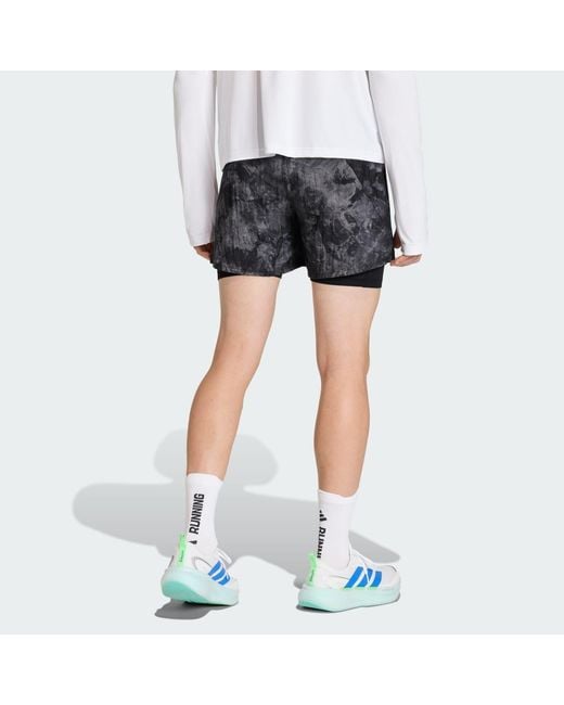 Adidas Blue Adi365 Spray Dye 2In1 Shorts for men