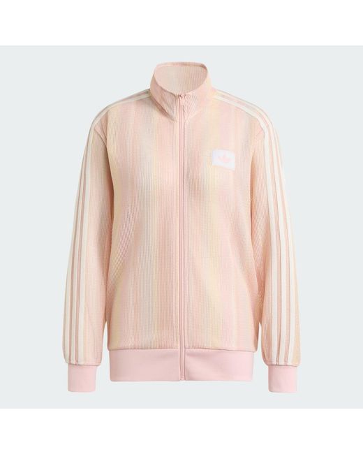 Adidas Blue Originals Summer Glow Knitted Firebird Track Top