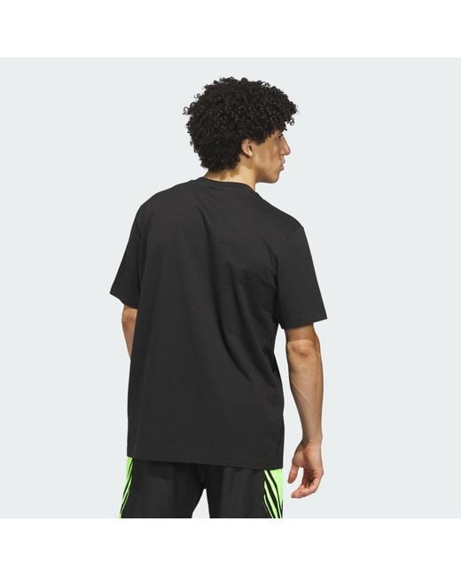 Adidas Green Basketball Graphic T-Shirt for men