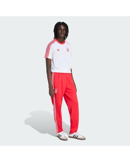 Adidas Red Football Liverpool Fc Originals Track Pants Jz0139 for men