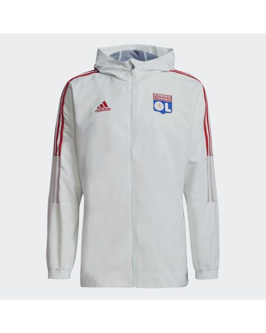 Olympique Lyonnais Doudoune Bleu et Rouge Homme