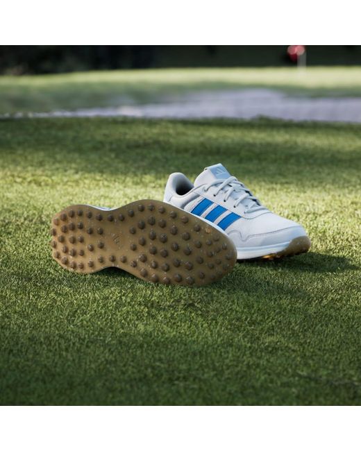Adidas Blue S2G 26 Leather Spikeless Golf Shoes