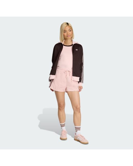 Adidas Pink Terry Towel Firebird Shorts