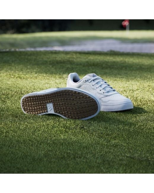 Adidas White Retrocross 25 Spikeless Golf Shoes for men