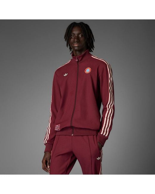 Adidas Red Fc Bayern Terrace Icons Track Top for men