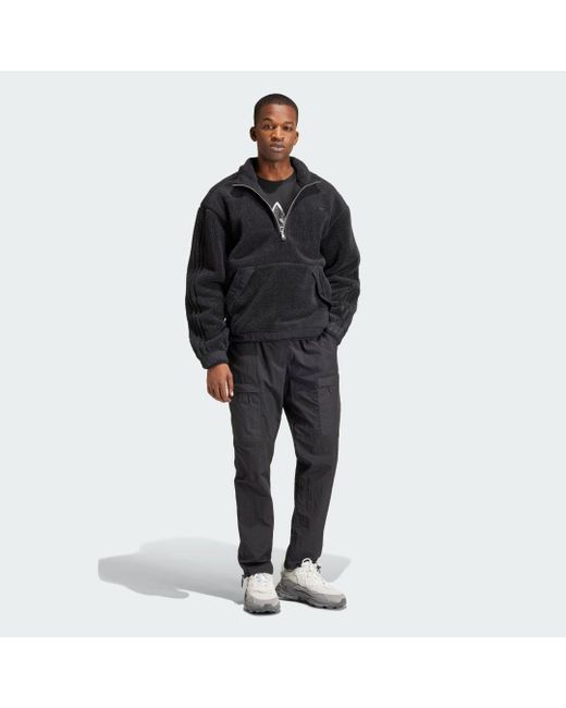 Maglia Premium Essentials+ 1/2 Zip di Adidas in Black da Uomo