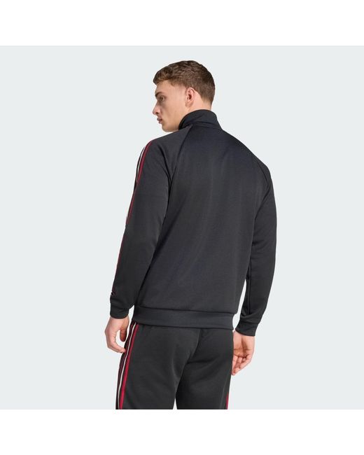 Adidas Black Manchester United Culturewear Full-Zip Track Jacket for men