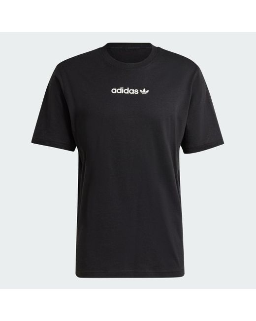 T-Shirt Trefoil di Adidas in Black da Uomo