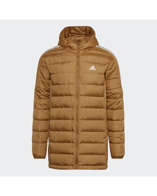 Adidas Brown Essentials Down Parka for men