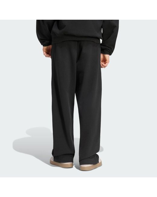 Adidas Black Kit Small Logo Wide Joggers for men