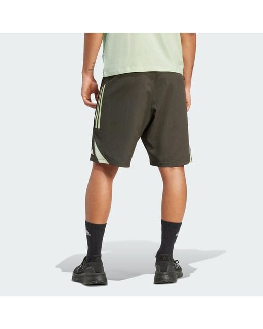 Adidas Green Real Madrid Tiro 25 Competition Downtime Shorts for men