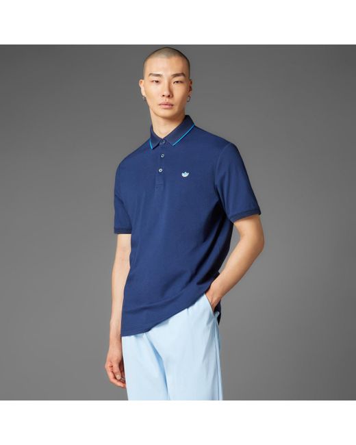 Polo Originals Twistknit Trefoil Adidas de hombre de color Blue