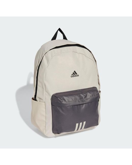 Adidas Gray Classic Badge Of Sport 3-Stripes Backpack