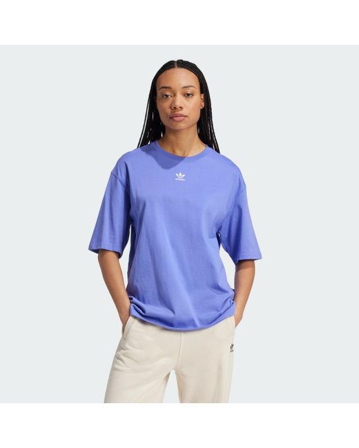 Adidas Originals Blue Essentials Boyfriend T-Shirt