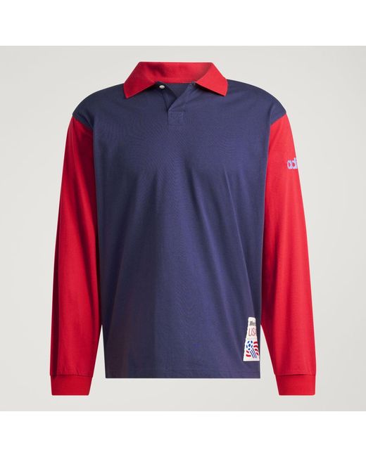 Adidas Red Graphic Polo T-Shirt for men