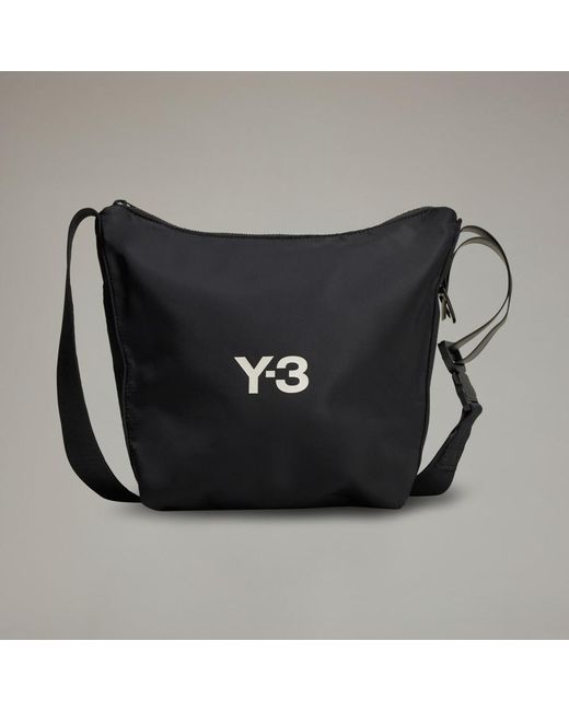 Adidas Black Y-3 Nylon Crossbody Bag