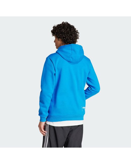 Hoodie London Graphic di Adidas in Blue da Uomo