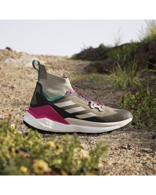 Adidas Green Terrex Free Hiker 2.0 Hiking Shoes for men