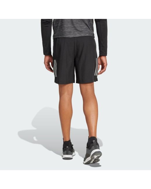 Adidas Black Gym+ Training 3-Stripes Woven Shorts for men