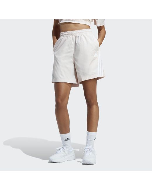 Adidas White Future Icons Woven Shorts