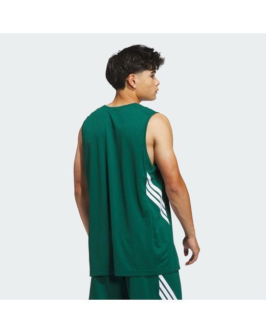 Adidas Green 3G Speed Reversible Basketball Aeroready Jersey for men