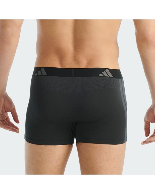 Adidas Black Active Micro Stretch Seamless Trunk 2 Pack Underwear for men