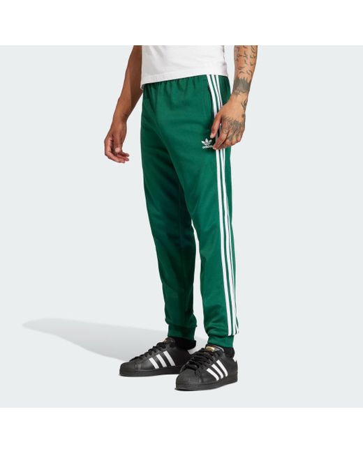 Adidas Green Adicolor Classics Sst Tracksuit Bottom for men