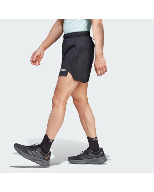 Adidas Blue Terrex Multi Trail Running Shorts for men