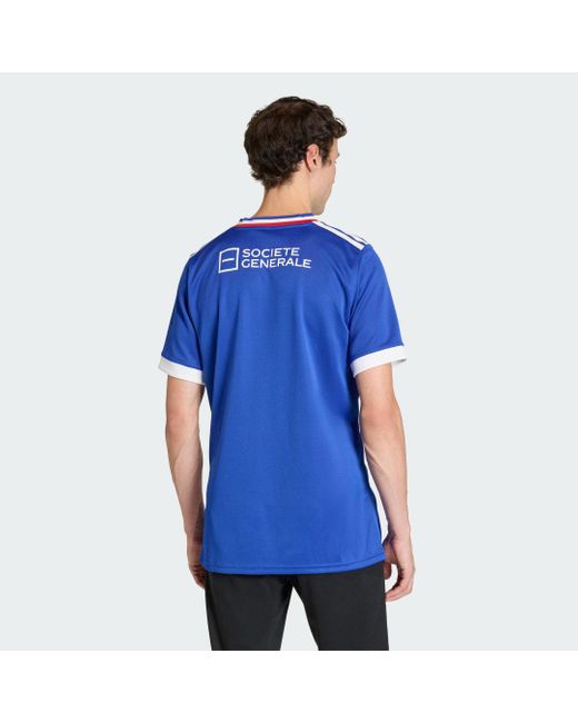 Adidas Blue France Rugby Home Replica Jersey for men
