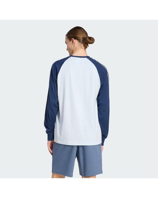 Adidas Blue Britcore Long Sleeve Cali T-Shirt for men