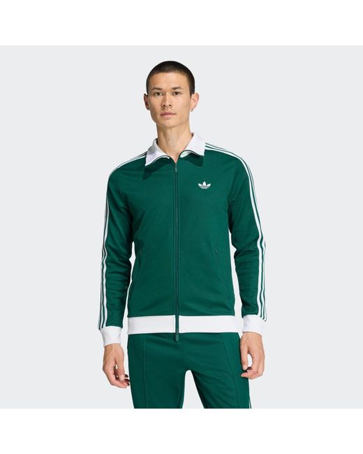 Track Top Iconico di Adidas in Green da Uomo