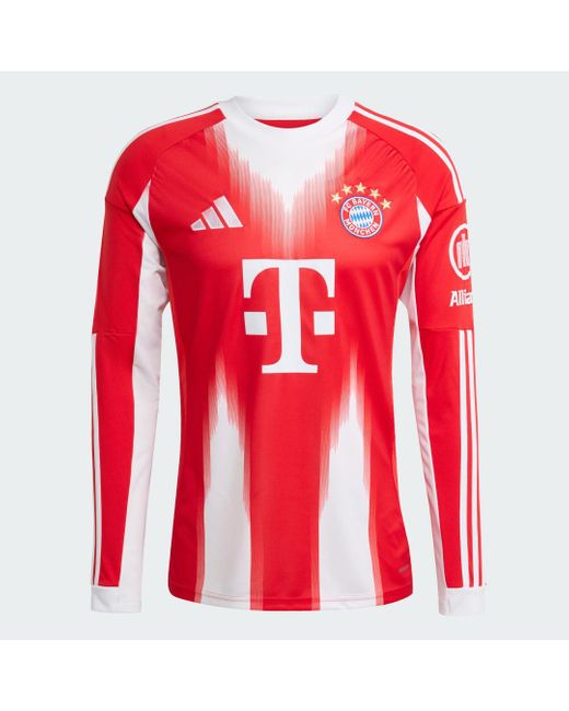 Adidas Red Fc Bayern 25/26 Long Sleeve Home Jersey for men