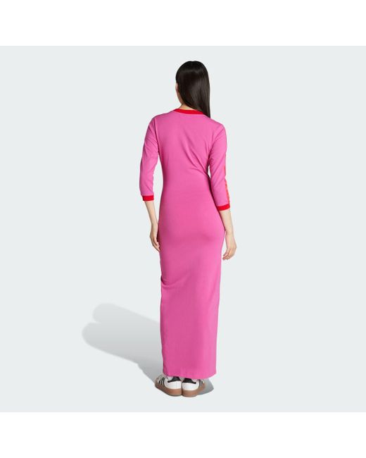 Vestido Maxi Adicolor Classics 3 Bandas Adidas de color Pink