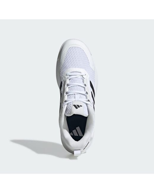 Adidas White Novaflight 2 Indoor Shoes for men