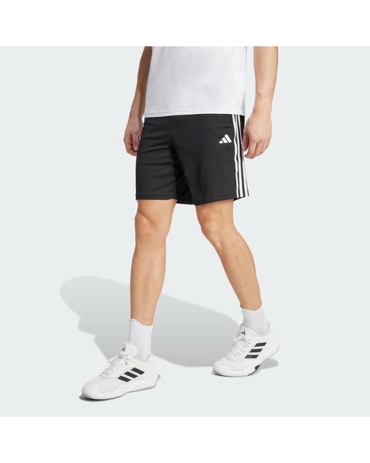 Adidas Black Big Tall Training Essentials Pique 3-stripes Training Shorts for men