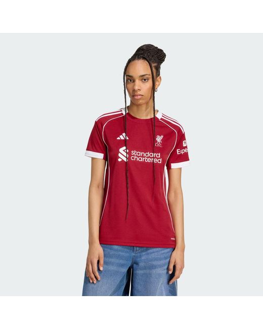 Adidas Red Liverpool Fc 25/26 Home Jersey