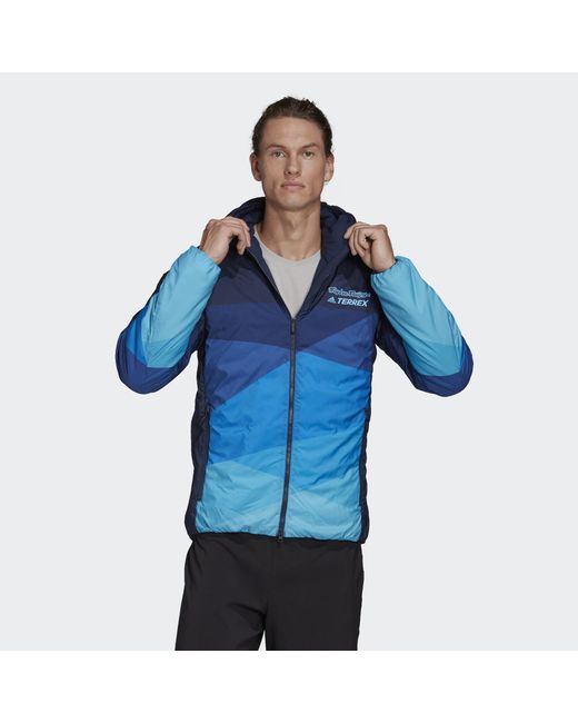 Adidas Blue Terrex Troy Lee Primaloft Insulated Winter Jacket for men