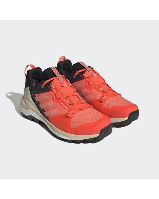 Adidas Red Terrex Skychaser Hiking Shoes 2.0 for men