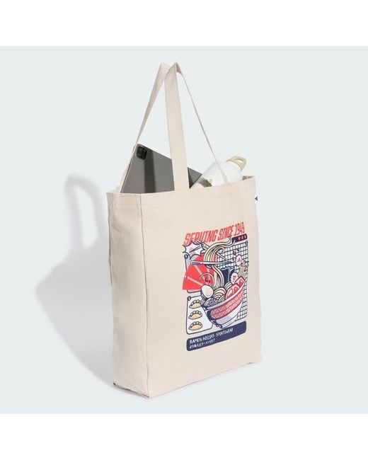 Adidas White Food Graphic Tote