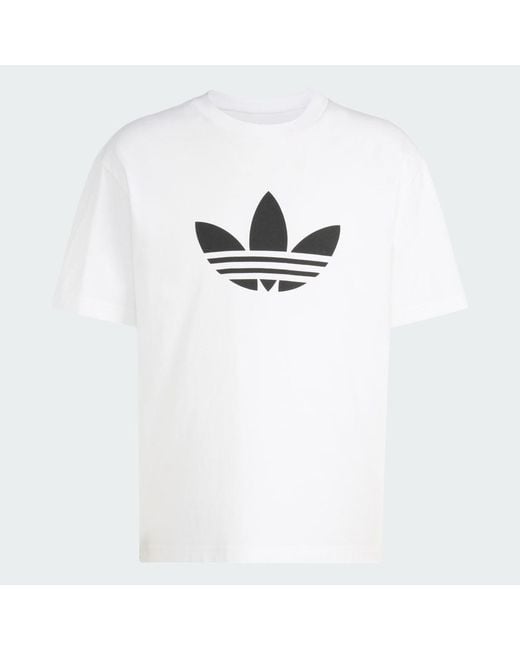 Adidas White Adicolor Trefoil T-Shirt for men