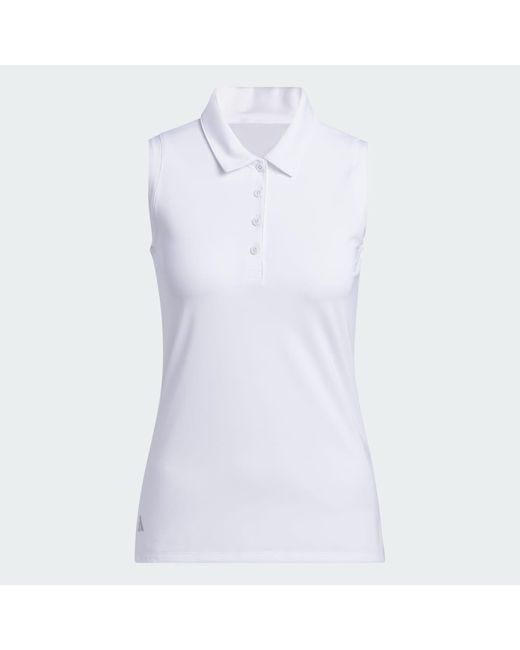 Polo sin mangas Ultimate365 Solid Adidas de color White