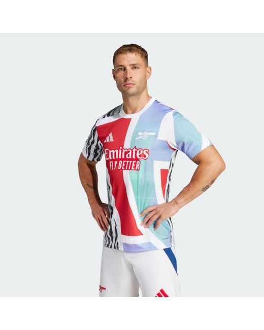 Adidas Red Arsenal 24/25 Pre-Match Jersey for men