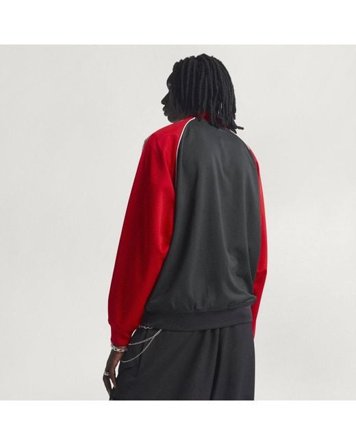 Adidas Red Sst Loose Mesh Track Top for men