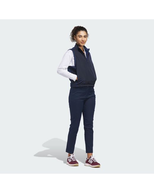 Adidas Blue Beyond The Course Climawarm Half-Zip Loose Vest