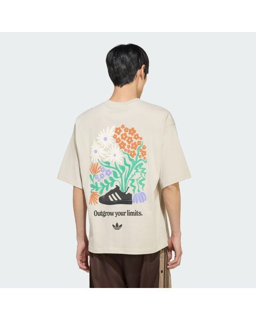 Adidas Natural 70S Floral Graphic Tee for men