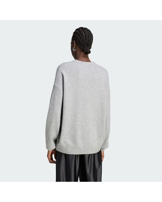 Adidas Gray Originals Athl Dept Knitted Sweatshirt