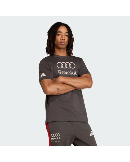 Adidas Black Motorsport Audi Revolut F1 Team Dna Graphic Tee Ke6122 for men
