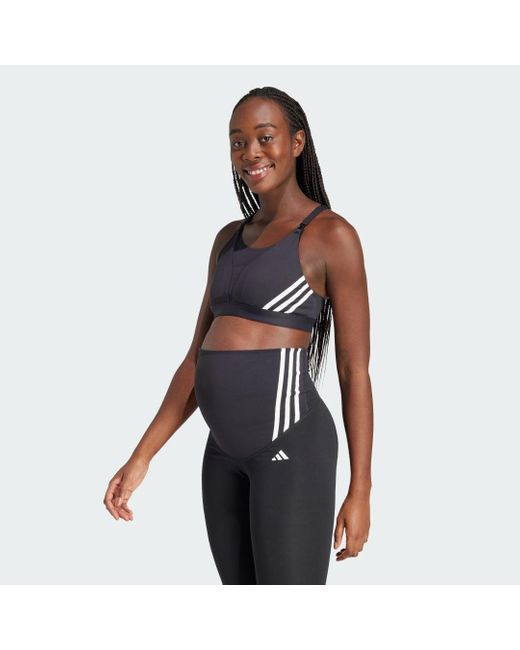 Adidas Black Powerimpact Luxe Medium-Support Maternity Bra