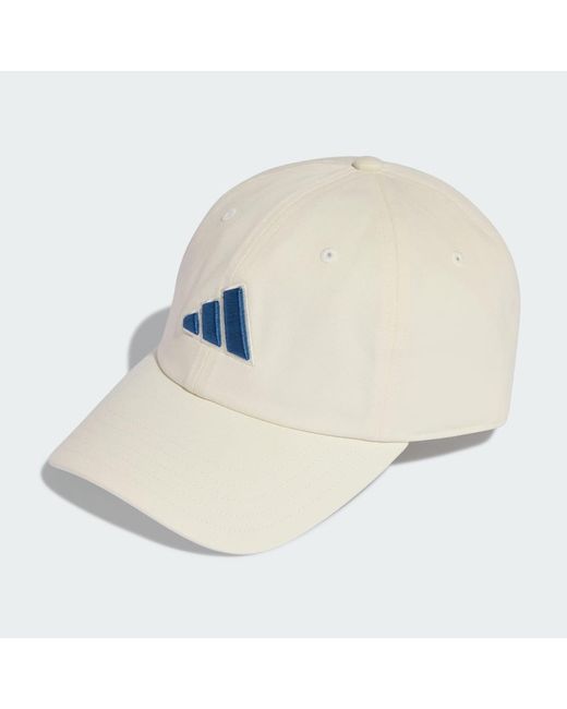 Adidas White Dad Cap Tonal Logo