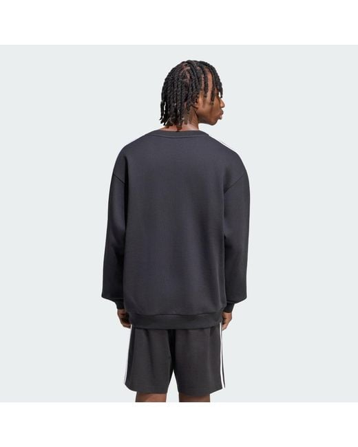 Adidas Gray Essentials 3-Stripes French Terry Sweatshirt for men